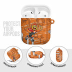 Greater Western Sydney Giants AirPods Case Mascot Cartoon Football Illustration Style