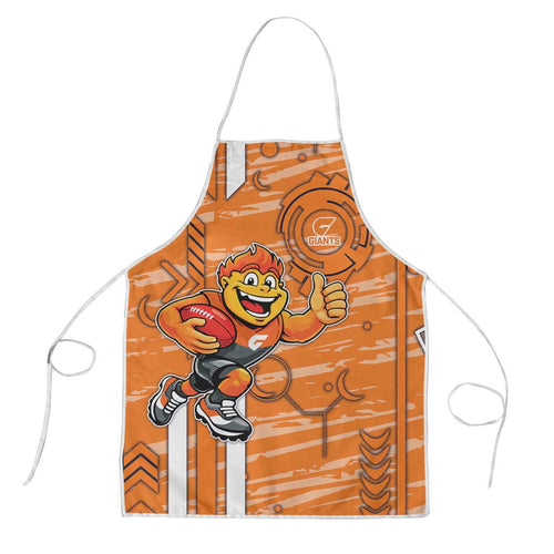Greater Western Sydney Giants Apron Mascot Cartoon Football Illustration Style
