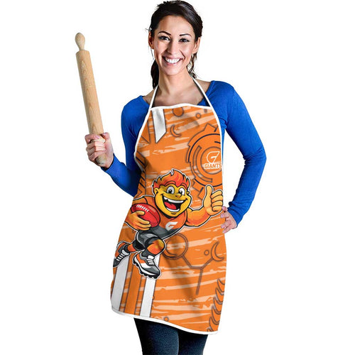 Greater Western Sydney Giants Apron Mascot Cartoon Football Illustration Style
