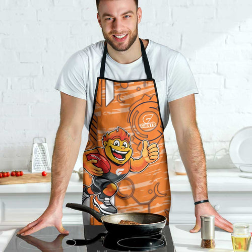 Greater Western Sydney Giants Apron Mascot Cartoon Football Illustration Style