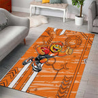 Greater Western Sydney Giants Area Rug Mascot Cartoon Football Illustration Style