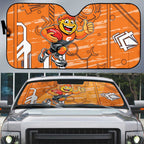 Greater Western Sydney Giants Auto Sun Shade Mascot Cartoon Football Illustration Style