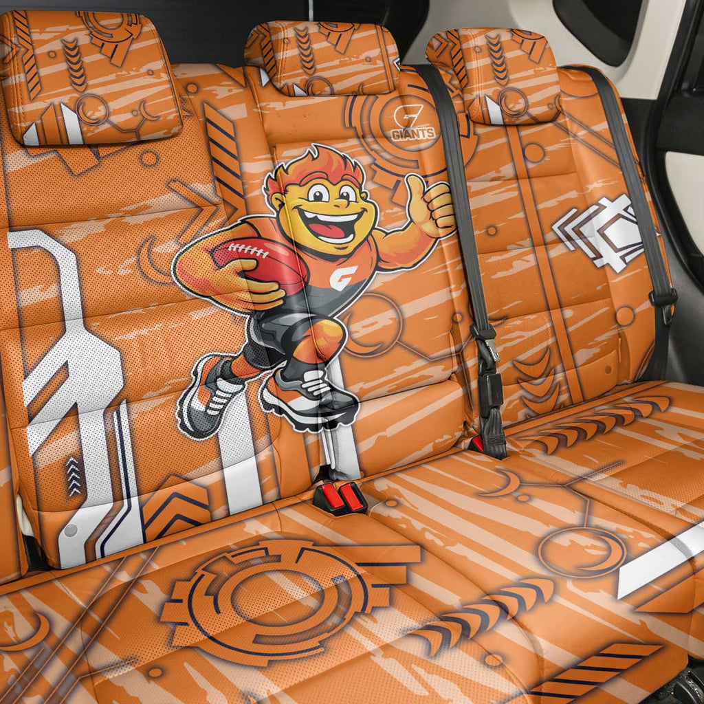 Greater Western Sydney Giants Back Car Seat Cover Mascot Cartoon Football Illustration Style