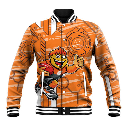 Greater Western Sydney Giants Baseball Jacket Mascot Cartoon Football Illustration Style