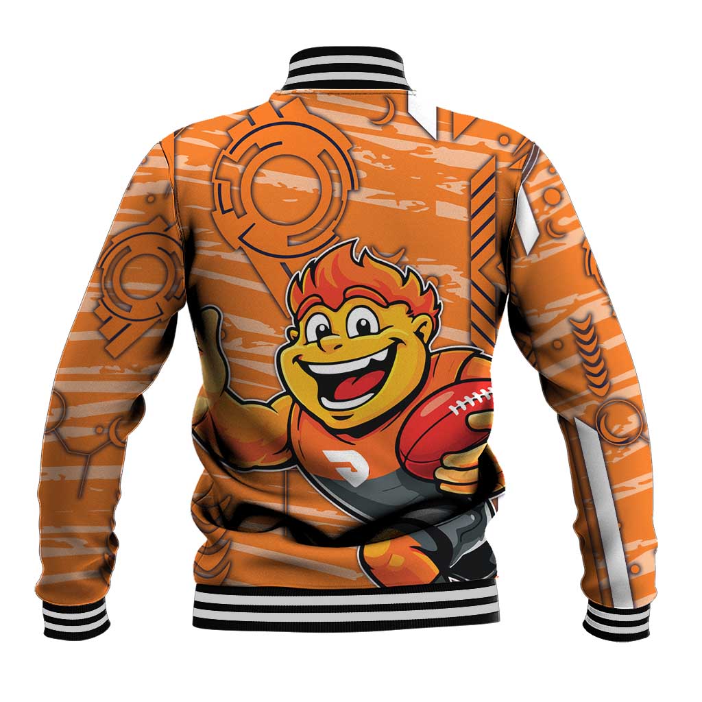 Greater Western Sydney Giants Baseball Jacket Mascot Cartoon Football Illustration Style