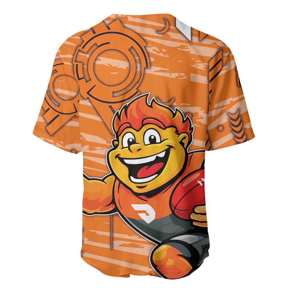 Greater Western Sydney Giants Baseball Jersey Mascot Cartoon Football Illustration Style