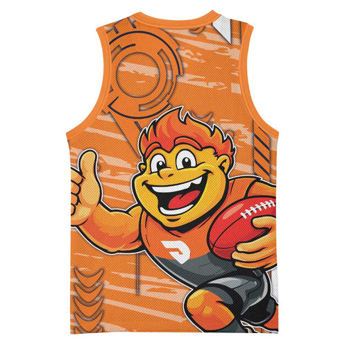 Greater Western Sydney Giants Basketball Jersey Mascot Cartoon Football Illustration Style