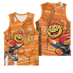 Greater Western Sydney Giants Basketball Jersey Mascot Cartoon Football Illustration Style