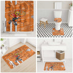 Greater Western Sydney Giants Bathroom Set Mascot Cartoon Football Illustration Style