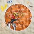 Greater Western Sydney Giants Beach Blanket Mascot Cartoon Football Illustration Style