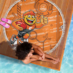 Greater Western Sydney Giants Beach Blanket Mascot Cartoon Football Illustration Style