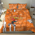 Greater Western Sydney Giants Bedding Set Mascot Cartoon Football Illustration Style