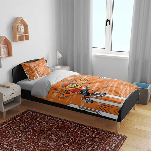Greater Western Sydney Giants Bedding Set Mascot Cartoon Football Illustration Style