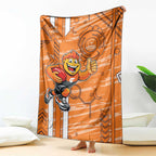 Greater Western Sydney Giants Blanket Mascot Cartoon Football Illustration Style