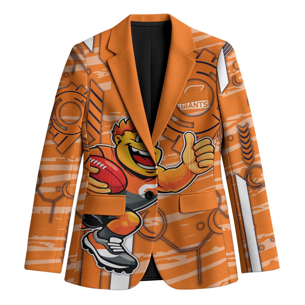 Greater Western Sydney Giants Blazer Mascot Cartoon Football Illustration Style