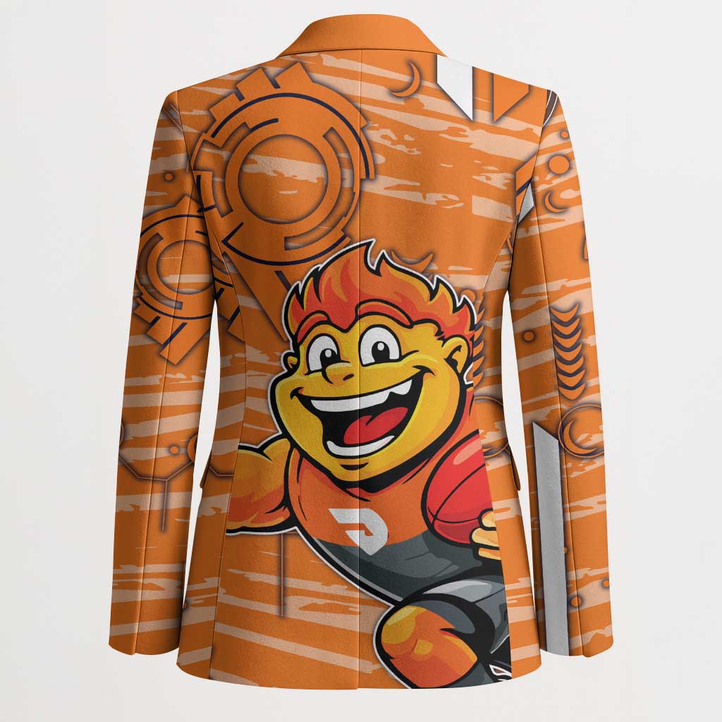 Greater Western Sydney Giants Blazer Mascot Cartoon Football Illustration Style