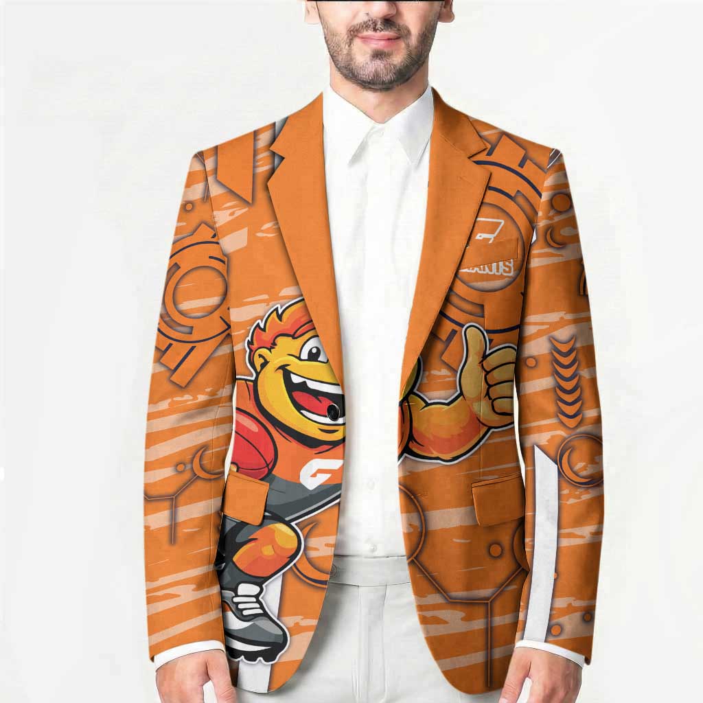 Greater Western Sydney Giants Blazer Mascot Cartoon Football Illustration Style
