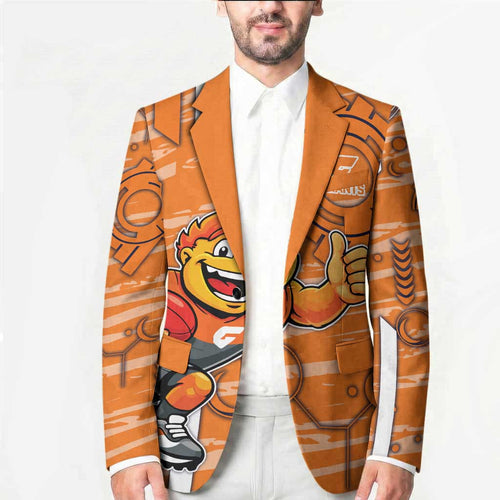 Greater Western Sydney Giants Blazer Mascot Cartoon Football Illustration Style