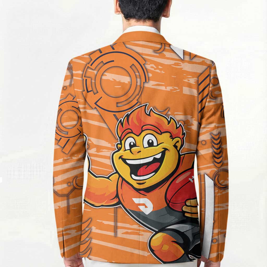 Greater Western Sydney Giants Blazer Mascot Cartoon Football Illustration Style