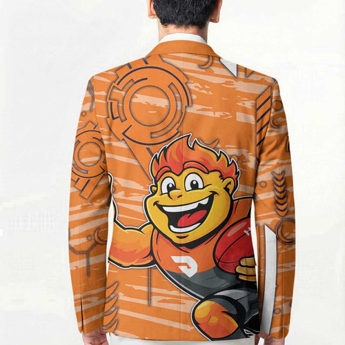Greater Western Sydney Giants Blazer Mascot Cartoon Football Illustration Style