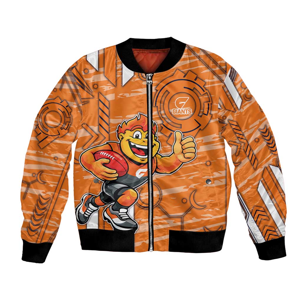 Greater Western Sydney Giants Bomber Jacket Mascot Cartoon Football Illustration Style