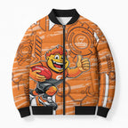 Greater Western Sydney Giants Bomber Puffer Jacket Mascot Cartoon Football Illustration Style