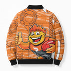 Greater Western Sydney Giants Bomber Puffer Jacket Mascot Cartoon Football Illustration Style