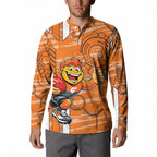 Greater Western Sydney Giants Button Sweatshirt Mascot Cartoon Football Illustration Style