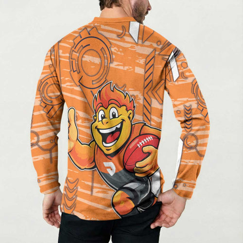 Greater Western Sydney Giants Button Sweatshirt Mascot Cartoon Football Illustration Style