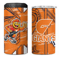 Greater Western Sydney Giants 4 in 1 Can Cooler Tumbler Mascot Cartoon Football Illustration Style