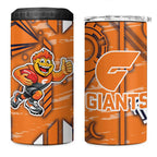 Greater Western Sydney Giants 4 in 1 Can Cooler Tumbler Mascot Cartoon Football Illustration Style
