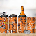 Greater Western Sydney Giants 4 in 1 Can Cooler Tumbler Mascot Cartoon Football Illustration Style