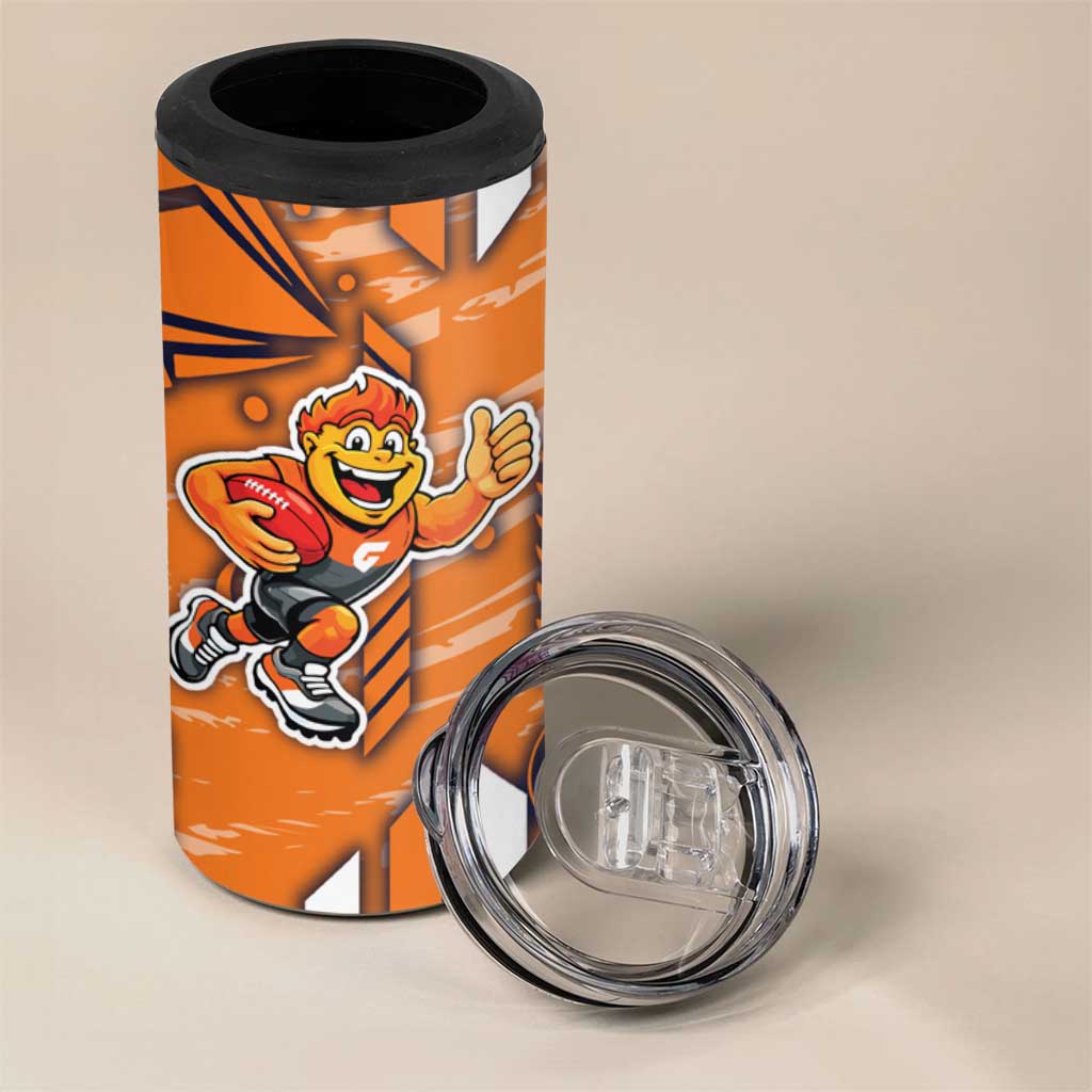 Greater Western Sydney Giants 4 in 1 Can Cooler Tumbler Mascot Cartoon Football Illustration Style