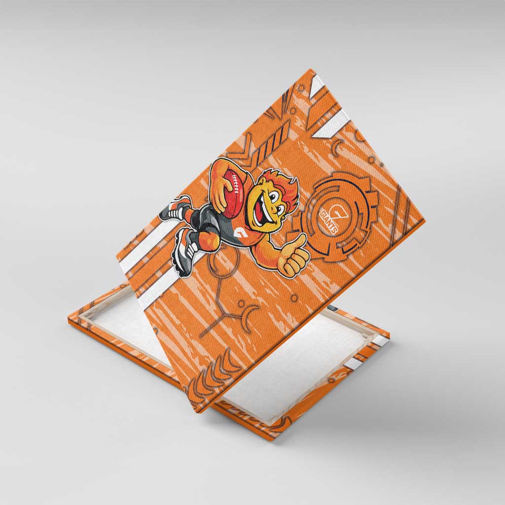 Greater Western Sydney Giants Canvas Wall Art Mascot Cartoon Football Illustration Style