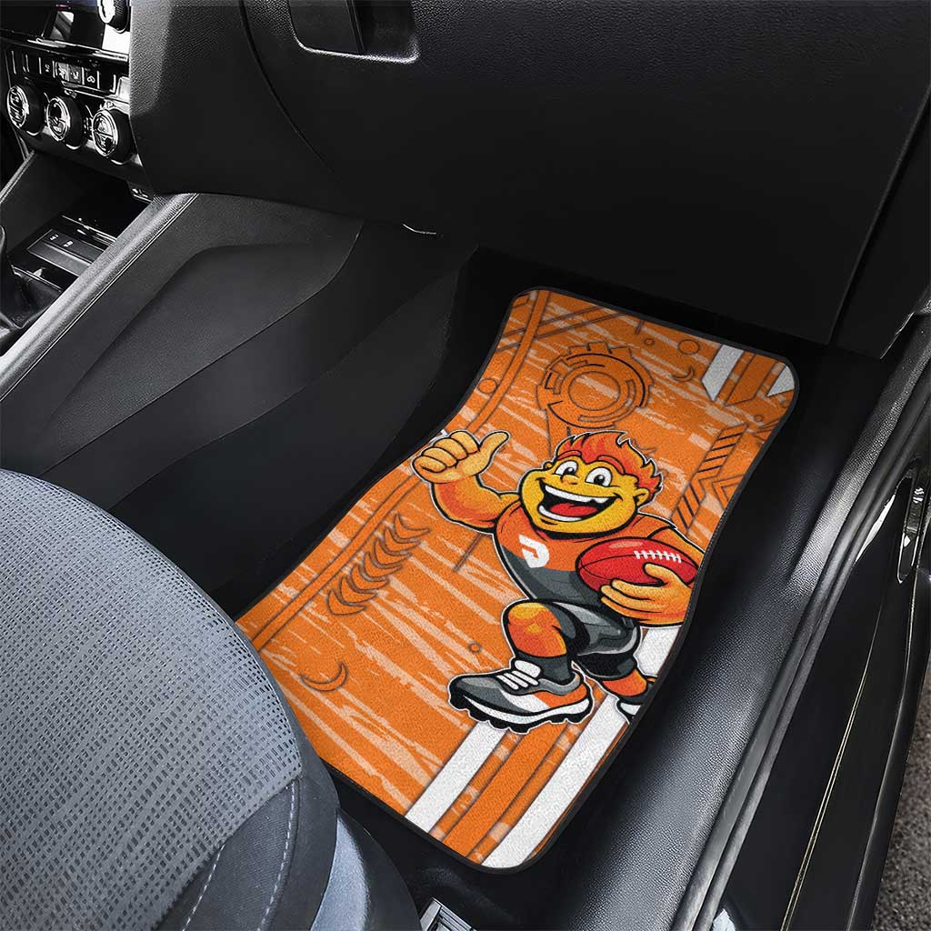 Greater Western Sydney Giants Car Mats Mascot Cartoon Football Illustration Style