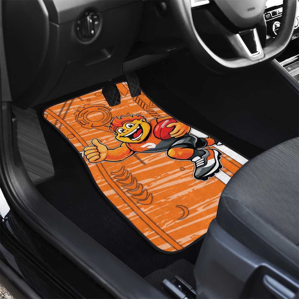 Greater Western Sydney Giants Car Mats Mascot Cartoon Football Illustration Style