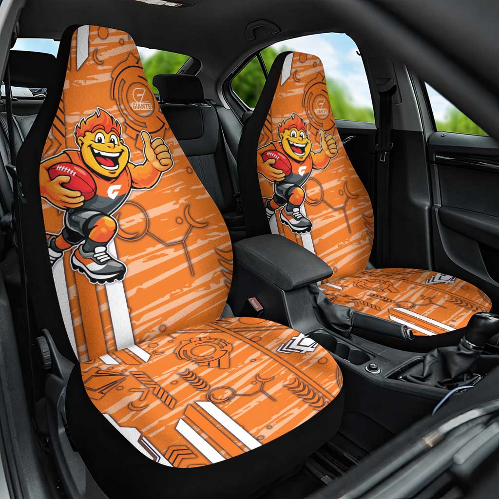 Greater Western Sydney Giants Car Seat Cover Mascot Cartoon Football Illustration Style