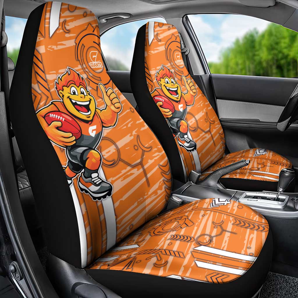 Greater Western Sydney Giants Car Seat Cover Mascot Cartoon Football Illustration Style