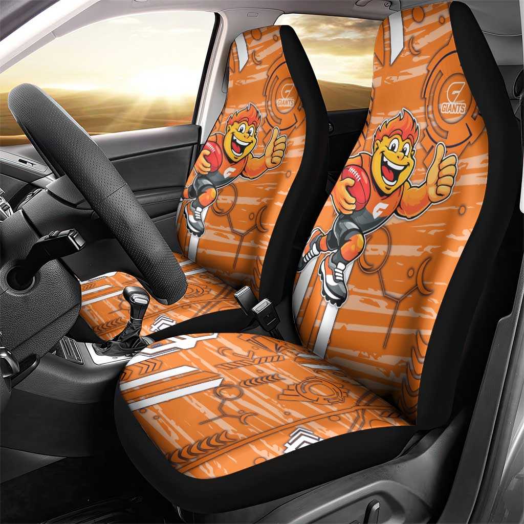 Greater Western Sydney Giants Car Seat Cover Mascot Cartoon Football Illustration Style