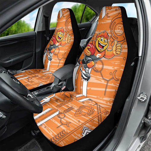 Greater Western Sydney Giants Car Seat Cover Mascot Cartoon Football Illustration Style