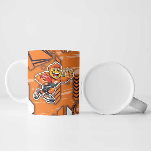 Greater Western Sydney Giants Ceramic Mug Mascot Cartoon Football Illustration Style