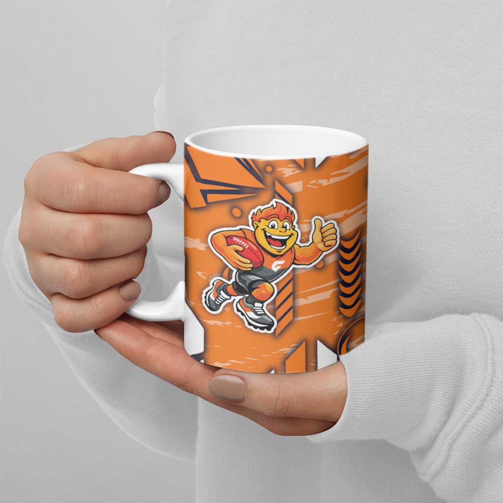 Greater Western Sydney Giants Ceramic Mug Mascot Cartoon Football Illustration Style