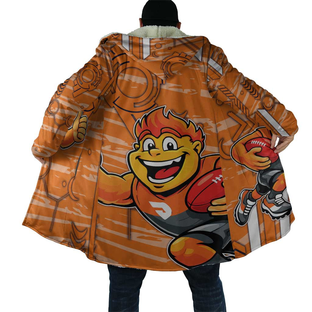 Greater Western Sydney Giants Cloak Mascot Cartoon Football Illustration Style