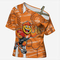 Greater Western Sydney Giants Cross Shoulder Shirt Mascot Cartoon Football Illustration Style