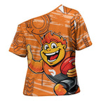 Greater Western Sydney Giants Cross Shoulder Shirt Mascot Cartoon Football Illustration Style