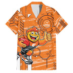 Greater Western Sydney Giants Family Matching Mermaid Dress and Hawaiian Shirt Mascot Cartoon Football Illustration Style