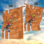 Greater Western Sydney Giants Garden Flag Mascot Cartoon Football Illustration Style