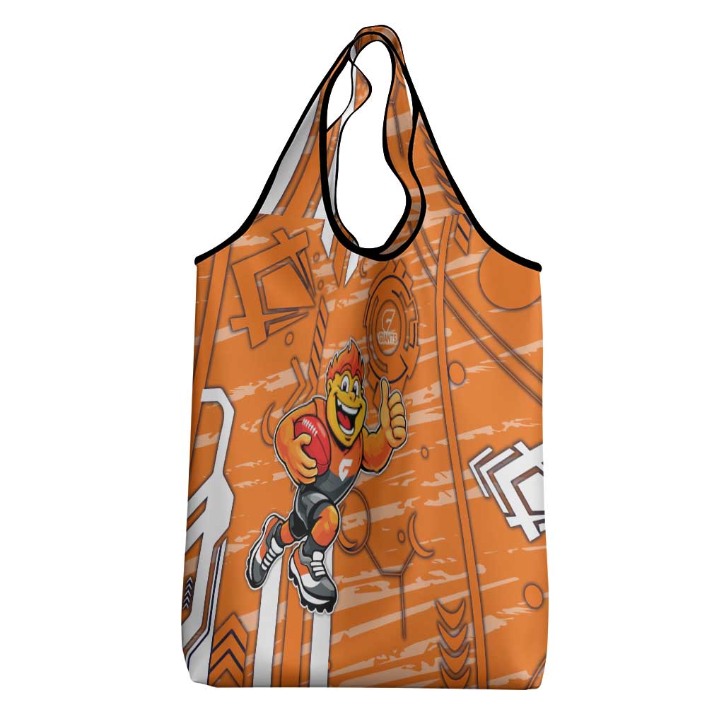 Greater Western Sydney Giants Grocery Bag Mascot Cartoon Football Illustration Style
