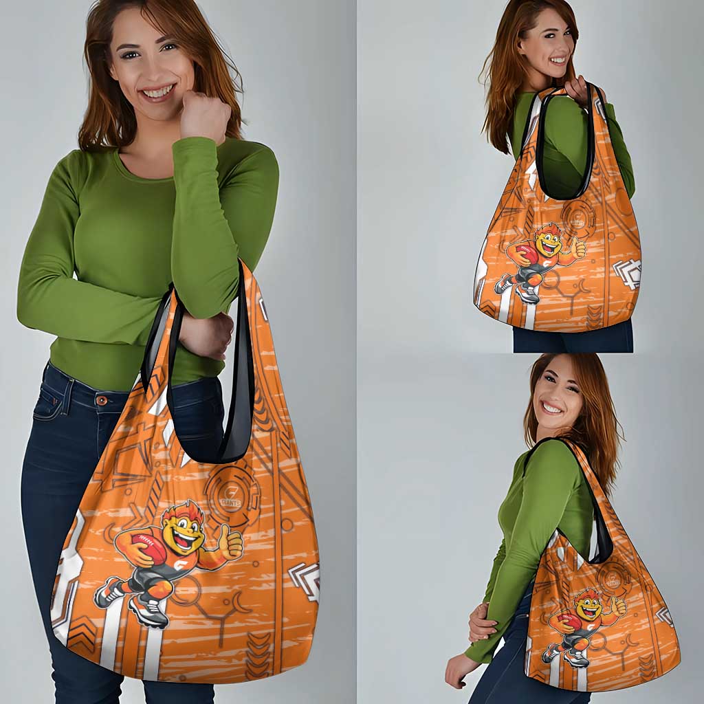 Greater Western Sydney Giants Grocery Bag Mascot Cartoon Football Illustration Style