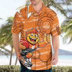 Greater Western Sydney Giants Hawaiian Shirt Mascot Cartoon Football Illustration Style